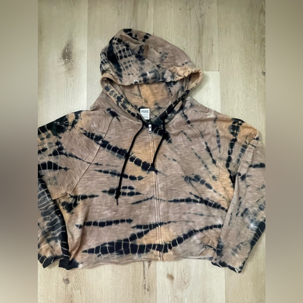 Victorias Secret Pink Cropped Hoodie